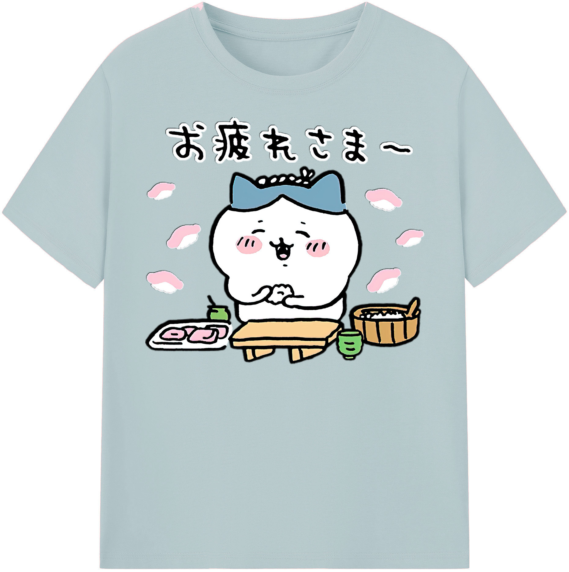 （画像用） ちいかわ ハチワレ Chii-kawa hachiware 綿100％半袖Tシャツ（フロントプリント）